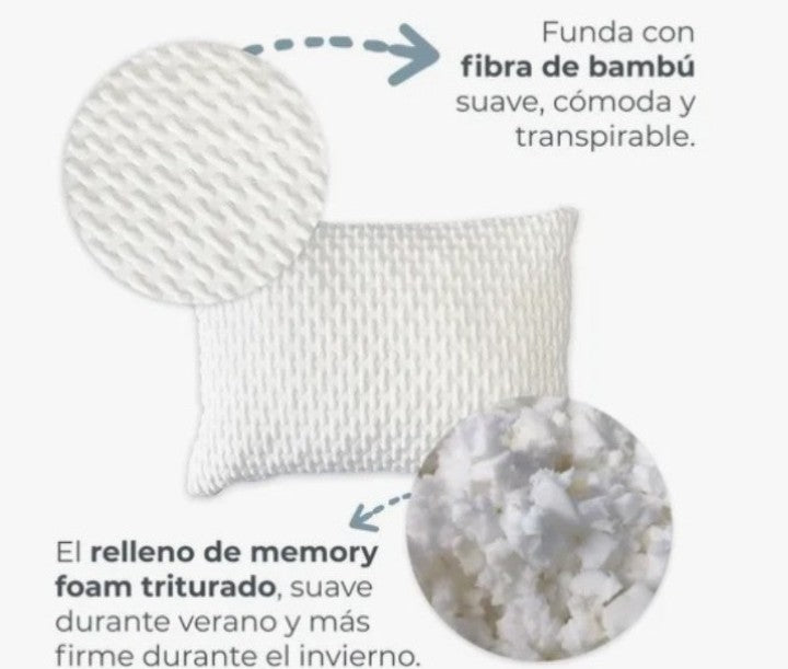 Colchón King Size Size Bruc Aspen Confort Plus Con 2 Almohadas Super Visco