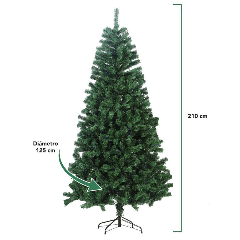 Árbol de Navidad Artificial 210 cm Tipo Pino | Paquete con 2 Piezas