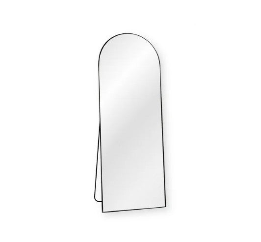 Espejo Decorativo Cuerpo Completo de Piso Marco de Metal 160 cm Marbella para Dormitorio Negro