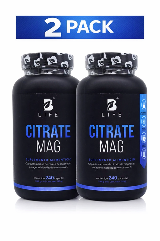 Magnesio Citrato Blife 240 Cápsulas – Paquete de 2